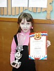 Олеся - победитель районных соревнований "Весёлые старты-2013"